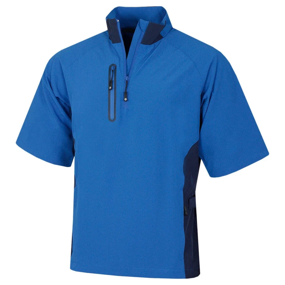 ProQuip Mens Pro Tech Short Sleeve Golf Wind Jacket Royal/Navy