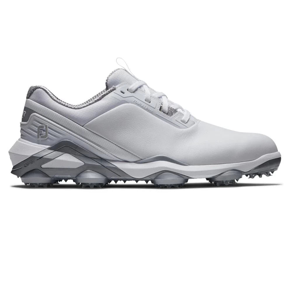 Footjoy Mens Tour Alpha Golf Shoes White/Silver 55543