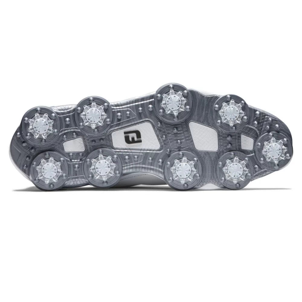 Footjoy Mens Tour Alpha Golf Shoes White/Silver 55543