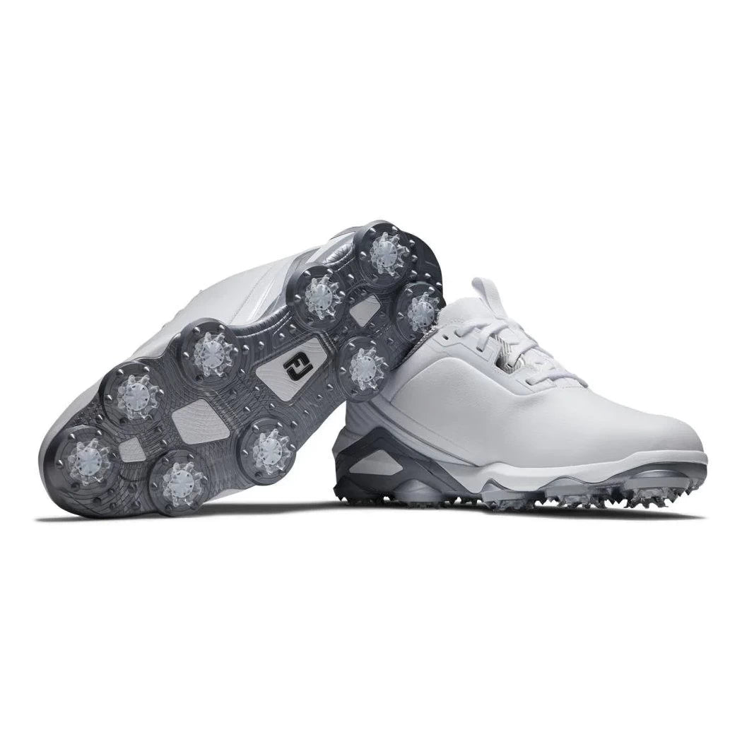 Footjoy Mens Tour Alpha Golf Shoes White/Silver 55543