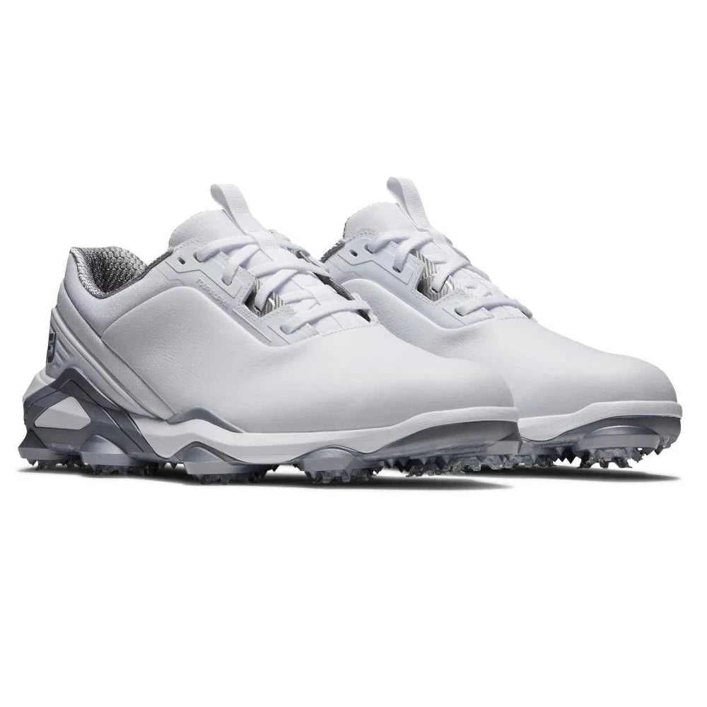 Footjoy Mens Tour Alpha Golf Shoes White/Silver 55543