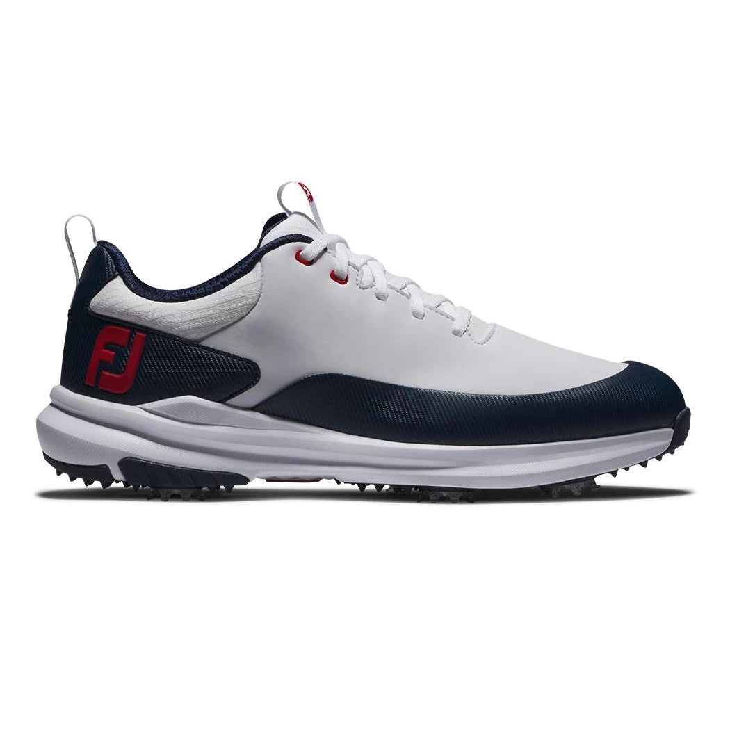 Footjoy Mens Tour Rival Golf Shoes White/Navy/Red 56959