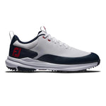 Footjoy Mens Tour Rival Golf Shoes White/Navy/Red 56959
