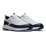 Footjoy Mens Tour Rival Golf Shoes White/Navy/Red 56959
