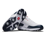 Footjoy Mens Tour Rival Golf Shoes White/Navy/Red 56959