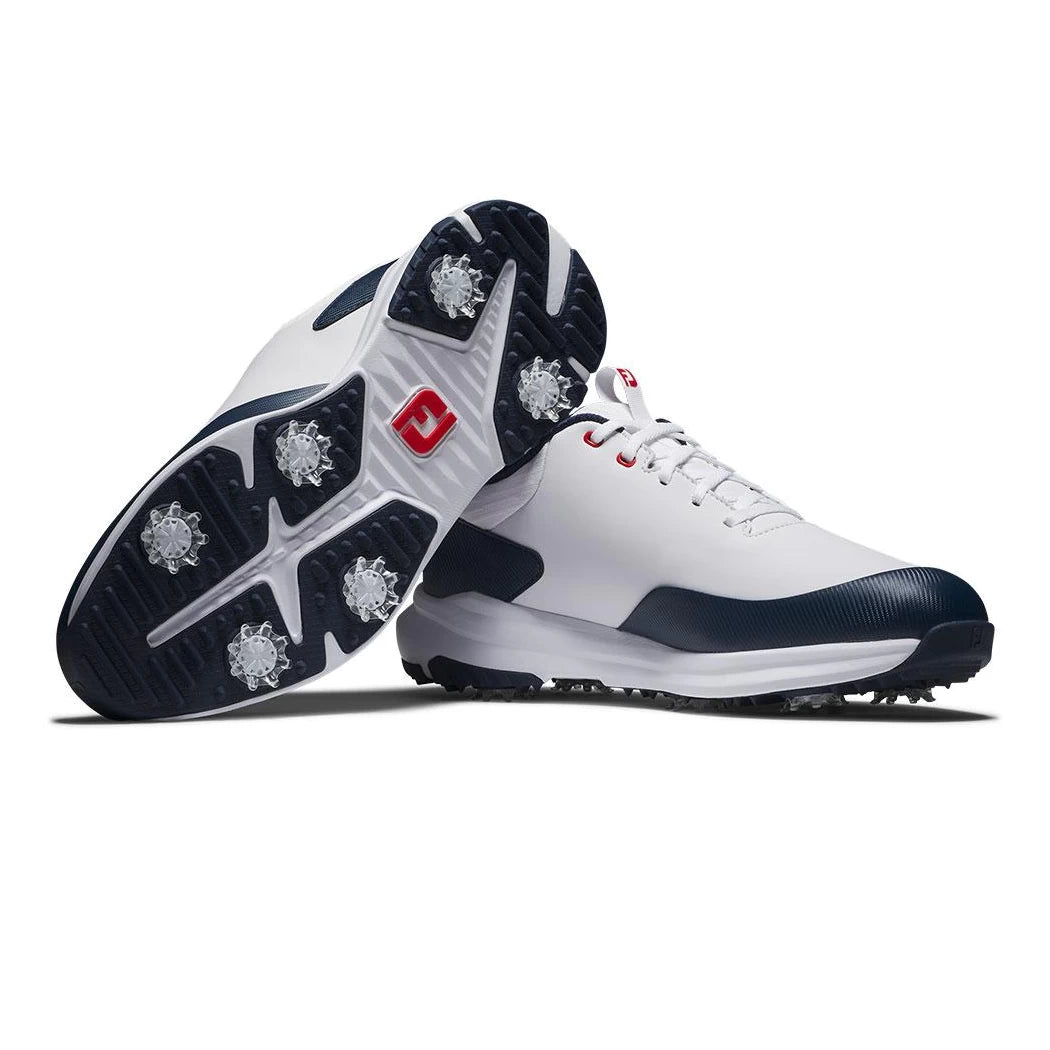 Footjoy Mens Tour Rival Golf Shoes White/Navy/Red 56959