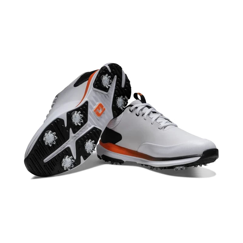Footjoy Mens Tour Rival Golf Shoes White/Black/Orange 56970