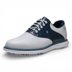 Footjoy Mens Traditions Golf Shoes White/Navy/Blue 57981