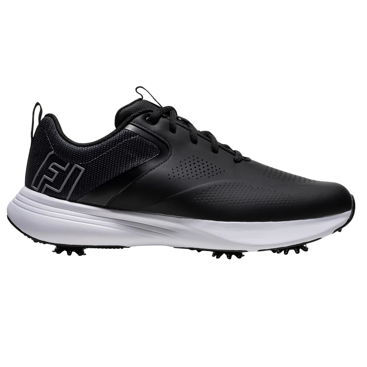 FootJoy Mens Qualifier Golf Shoes Black/White/Grey 57214