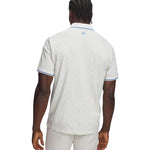 Under Armour ArmourDry Print Rib Mens Polo White/Green Citrine/Aegean Blue