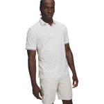 Under Armour ArmourDry Print Rib Mens Polo White/Green Citrine/Aegean Blue