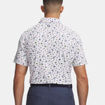 Under Armour Mens ArmourDry Printed Polo Shirt White/Blue Wind/Midnight Navy