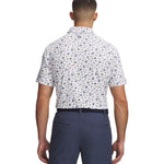 Under Armour ArmourDry Printed Mens Polo White/Blue Wind/Midnight Navy