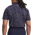 Under Armour Mens ArmourDry Printed Polo Shirt Midnight Navy/White