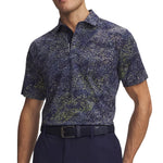 Under Armour Mens ArmourDry Printed Polo Shirt Midnight Navy / Downpour Grey