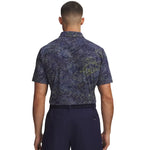 Under Armour Mens ArmourDry Printed Men's Polo Shirt Midnight Navy/Downpour Grey