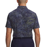 Under Armour Mens ArmourDry Printed Polo Shirt Midnight Navy / Downpour Grey