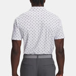 Under Armour Mens Drive Chill Printed Mens Polo Shirt White/Midnight Navy