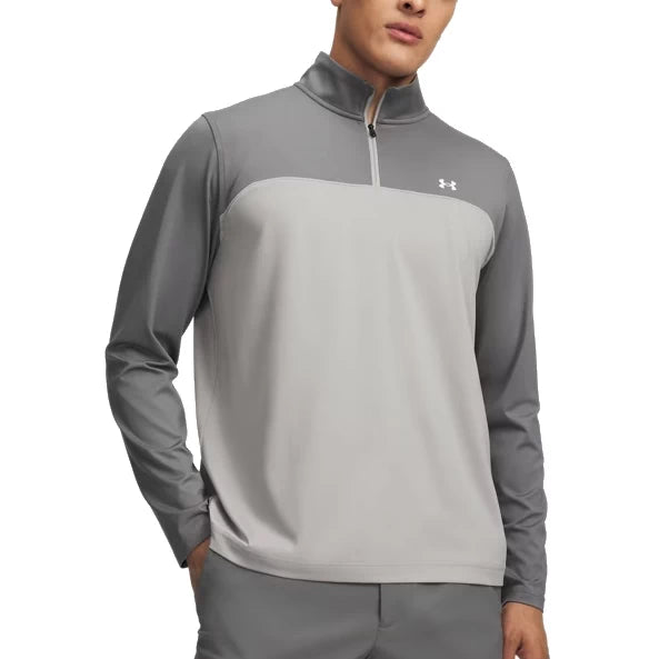 Under Armour Mens T2g ¼ Zip Mid Layer Clay Green/Titanium/White