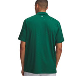 Under Armour Mens Tee To Green Printed Polo Shirt Campus Ivy/White