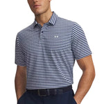 Under Armour Mens Tee To Polo Shirt Green Printed Polo Midnight Navy/White