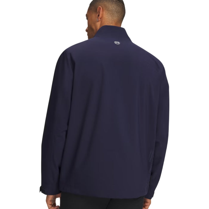 Under Armour Drive Pro Mens Rain Jacket Blue Wind/White