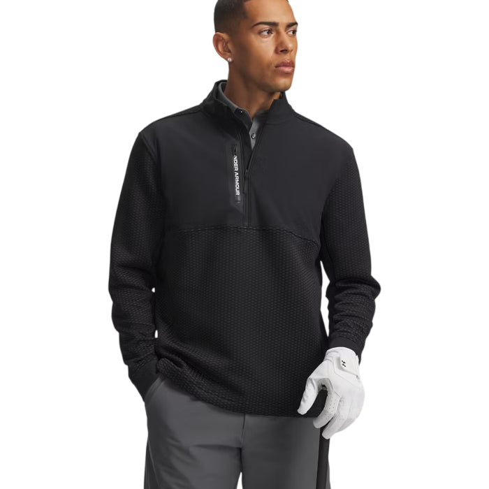 Under Armour Drive Pro Hybrid Mens 1/2 Zip Black/White