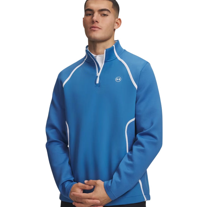 Under Armour Drive Midlayer Mens 1/4 Zip Aegean Blue/White