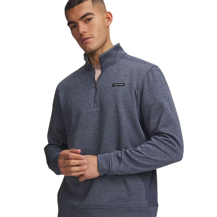 Under Armour SweaterFleece Hybrid Mens 1/2 Zip Downpour Gray