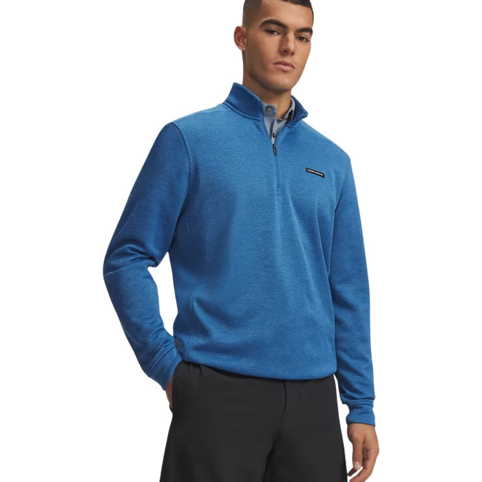 Under Armour SweaterFleece Hybrid Mens 1/2 Zip Aegean Blue
