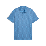 Puma Mens MATTR Scallop Polo Shirt Shirt Team Light Blue/Deep Navy