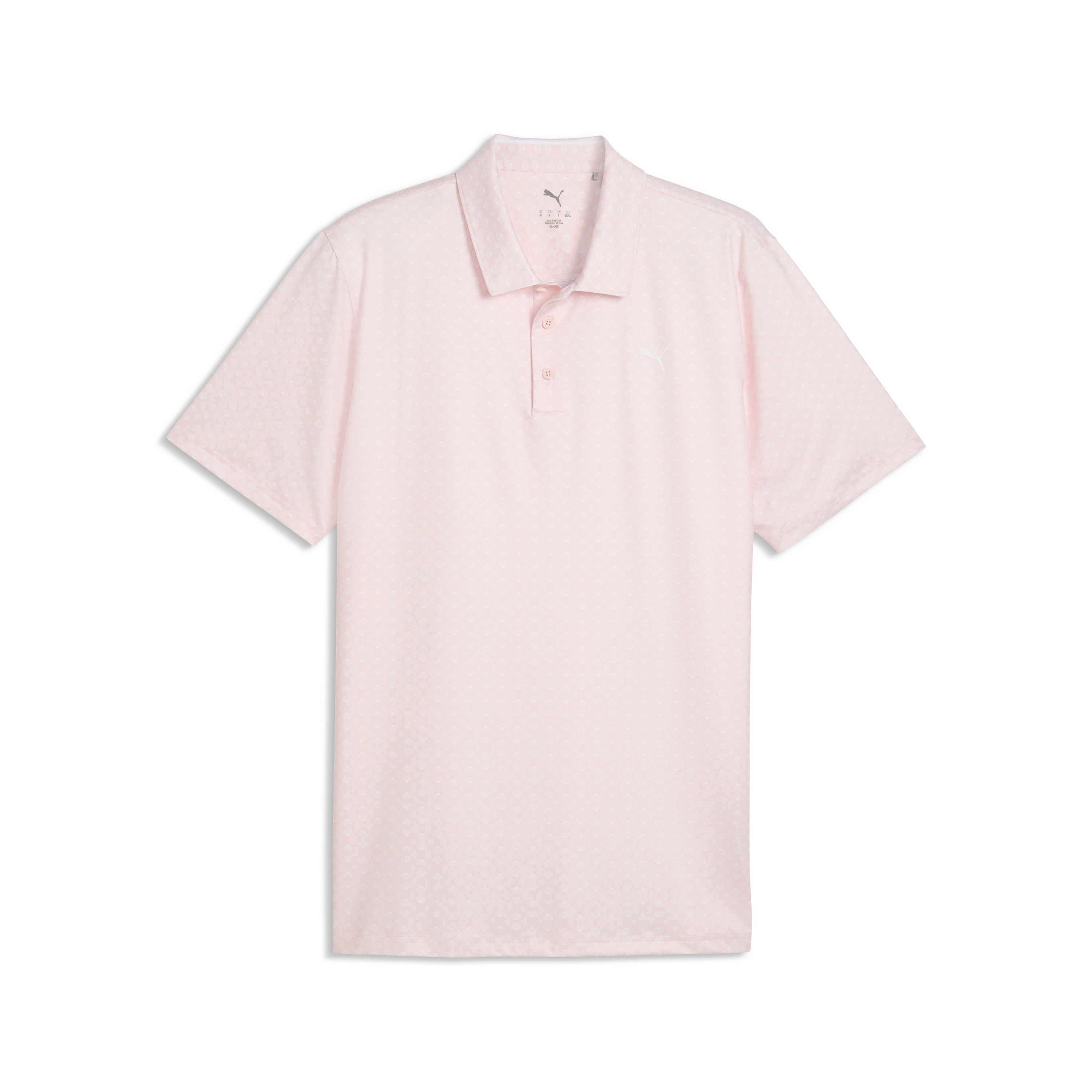 Puma Mens MATTR Scallop Polo Shirt Shirt Rose Blossom/White Glow