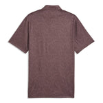 Puma Mens Cloudspun Marine Botanical Golf Polo Shirt Rich Cocoa