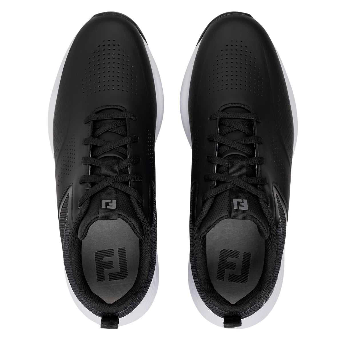 FootJoy Mens Qualifier Golf Shoes Black/White/Grey 57214