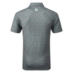 Footjoy Mens Print Lisle Pique Polo Shirt Lava 80040