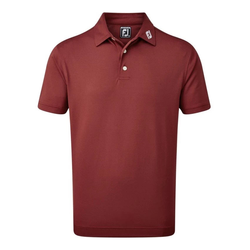 Footjoy Mens Stretch Pique Solid Polo Shirt Maroon 84456