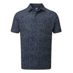 Footjoy Mens Granite Print Lisle Polo Shirt Navy 88415