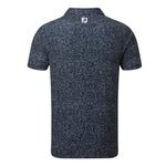Footjoy Mens Granite Print Lisle Polo Shirt Navy 88415