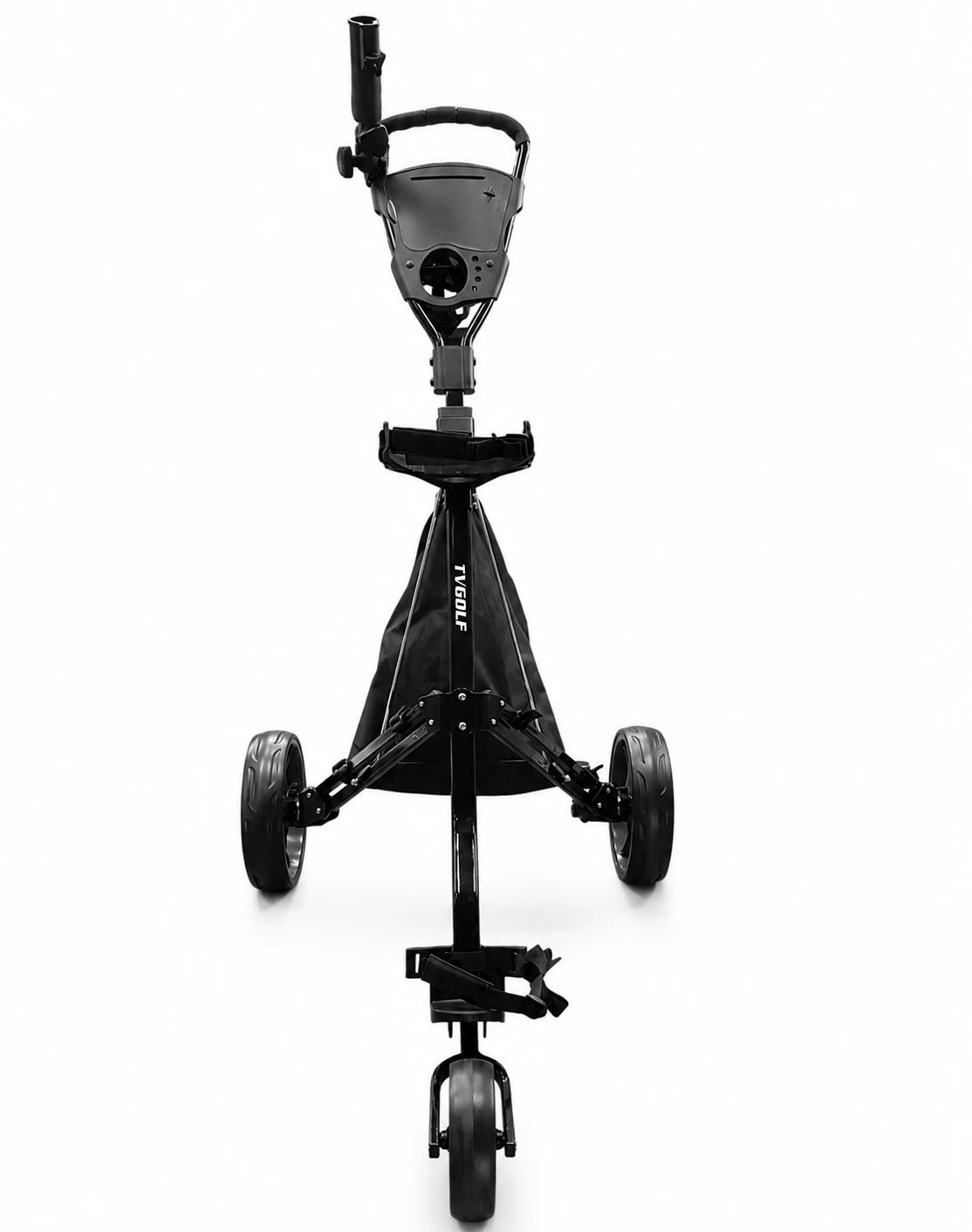 TV GOLF 3 Wheeled Push Trolley - Plus FREE Umbrella Holder