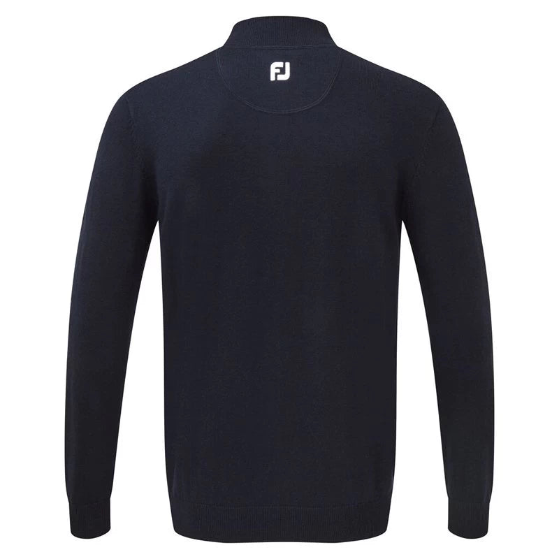 Footjoy Mens Wool Blend Half Zip Pullover Navy 90138