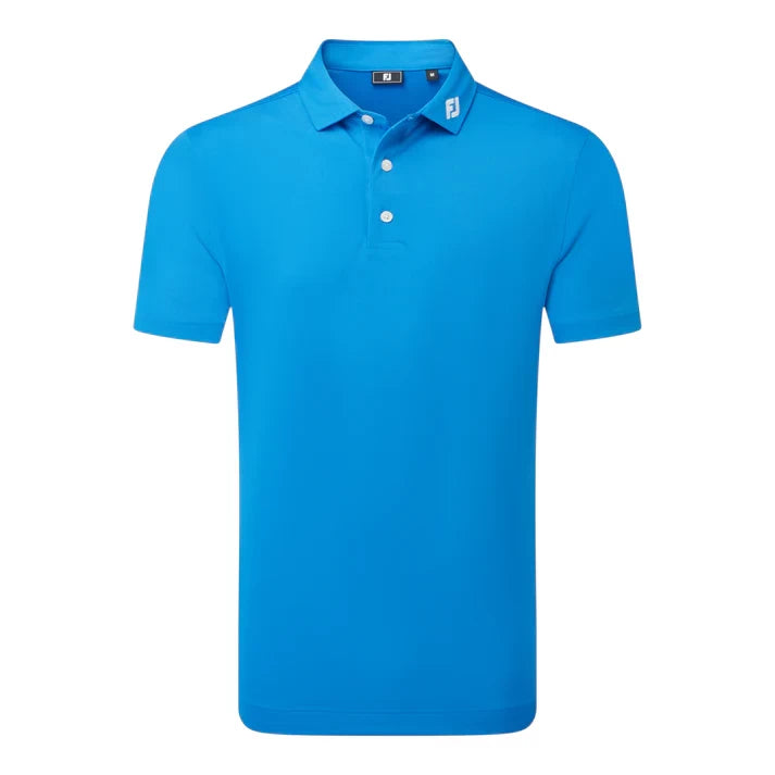 Footjoy Mens Stretch Pique Solid Polo Shirt Cobalt Blue 91817