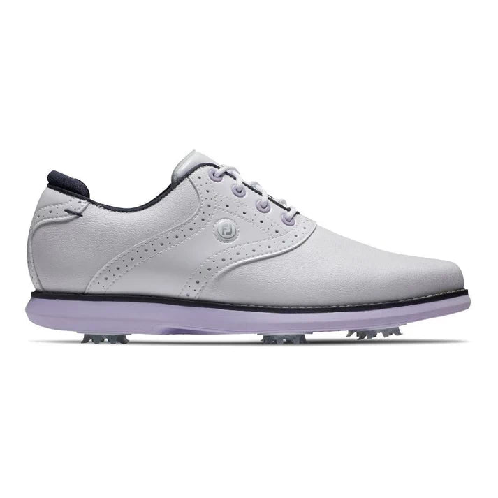 Footjoy Ladies Traditions Golf Shoes White/Navy/Purple 97930