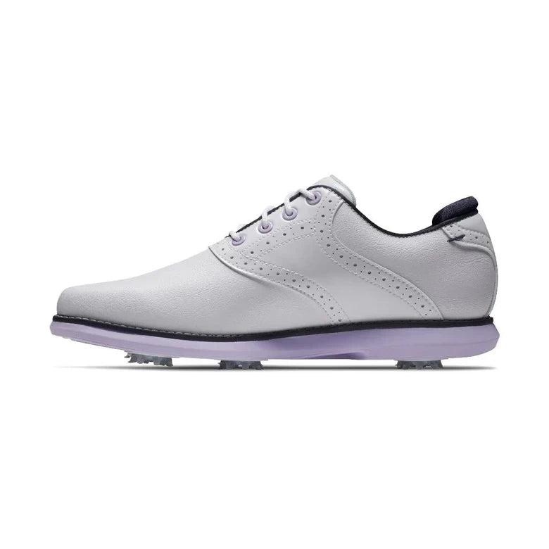 Footjoy Ladies Traditions Golf Shoes White/Navy/Purple 97930