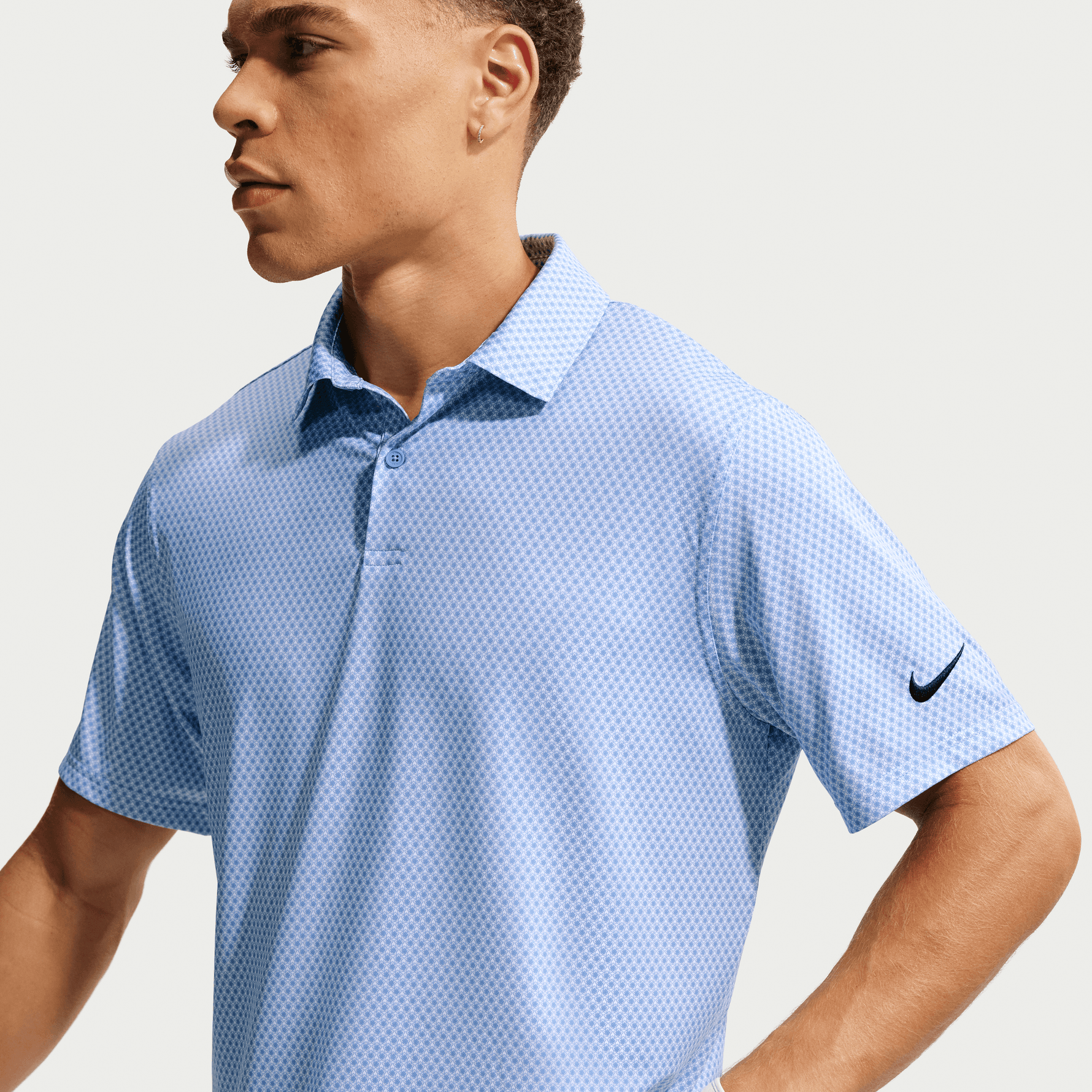 Nike Velocity Men's Dri-FIT Golf Polo - Floral - White
