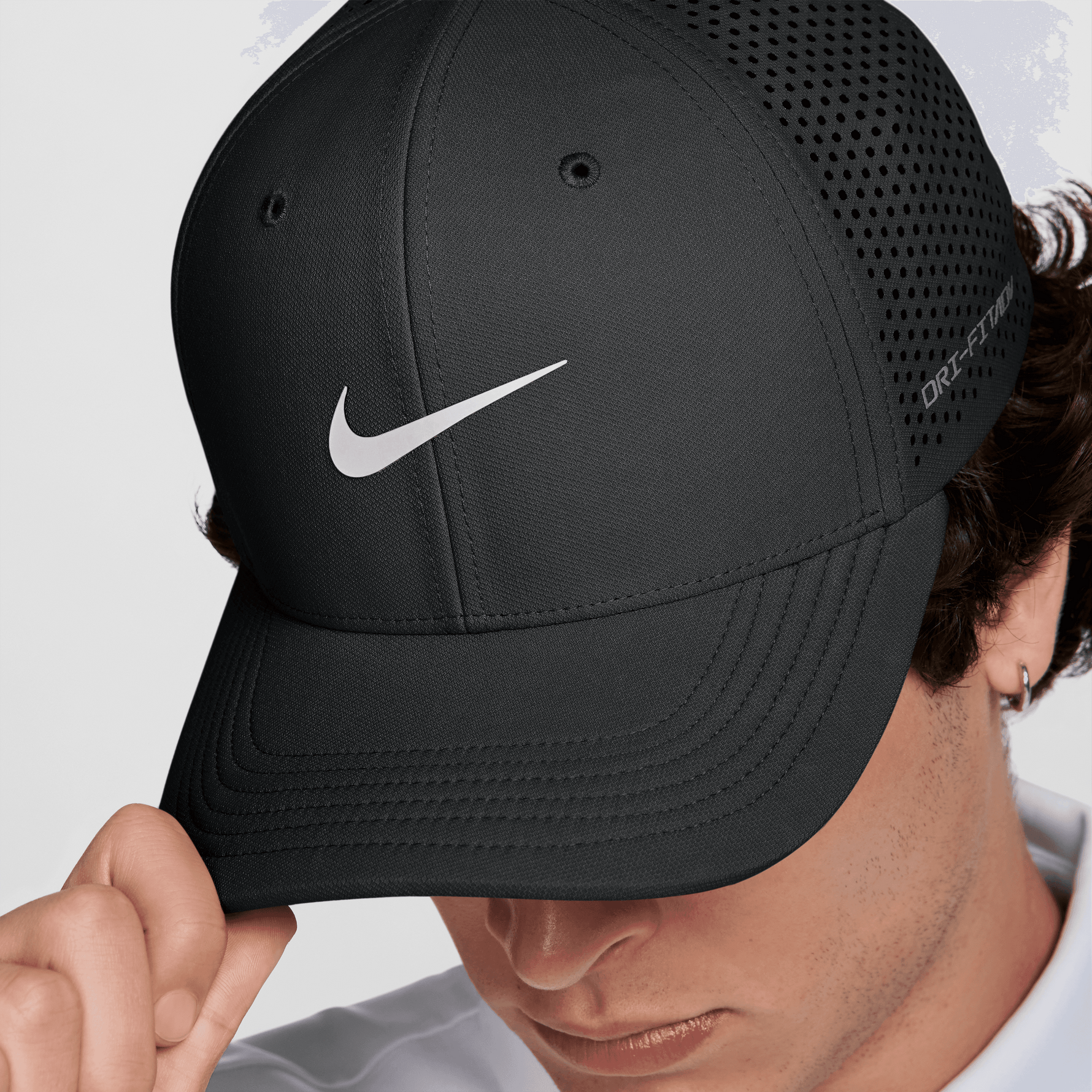 Nike Rise Dri-FIT ADV SwooshFlex Golf Cap - Black