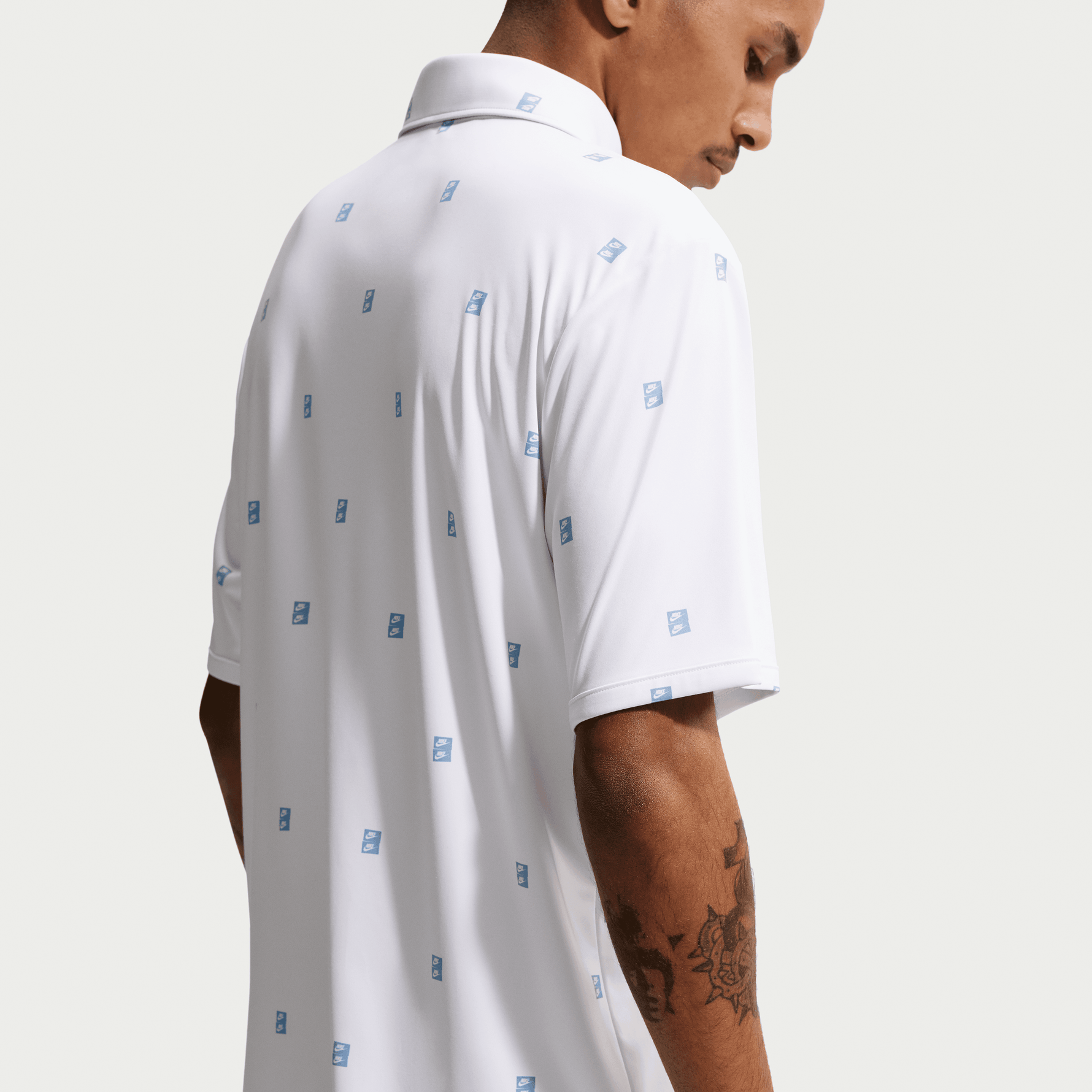 Nike Par Men's Dri-FIT Golf Polo - Icon Stack - White/Black