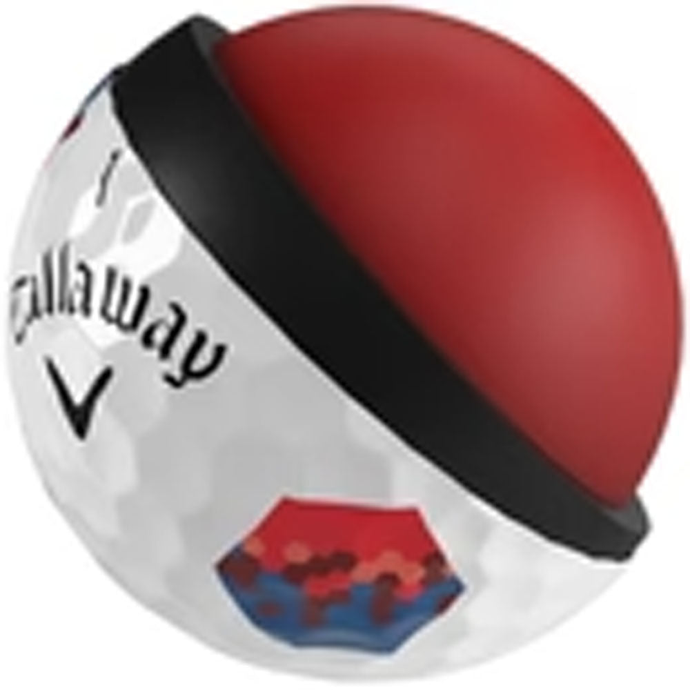 Callaway Chrome Soft TruTrack Golf Balls - 1 Dozen (Blue/Red)