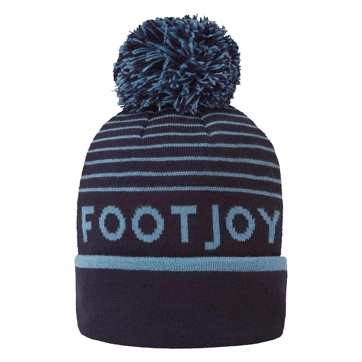 FootJoy Mens Striped Bobble Hat Navy/Midnight 45958H