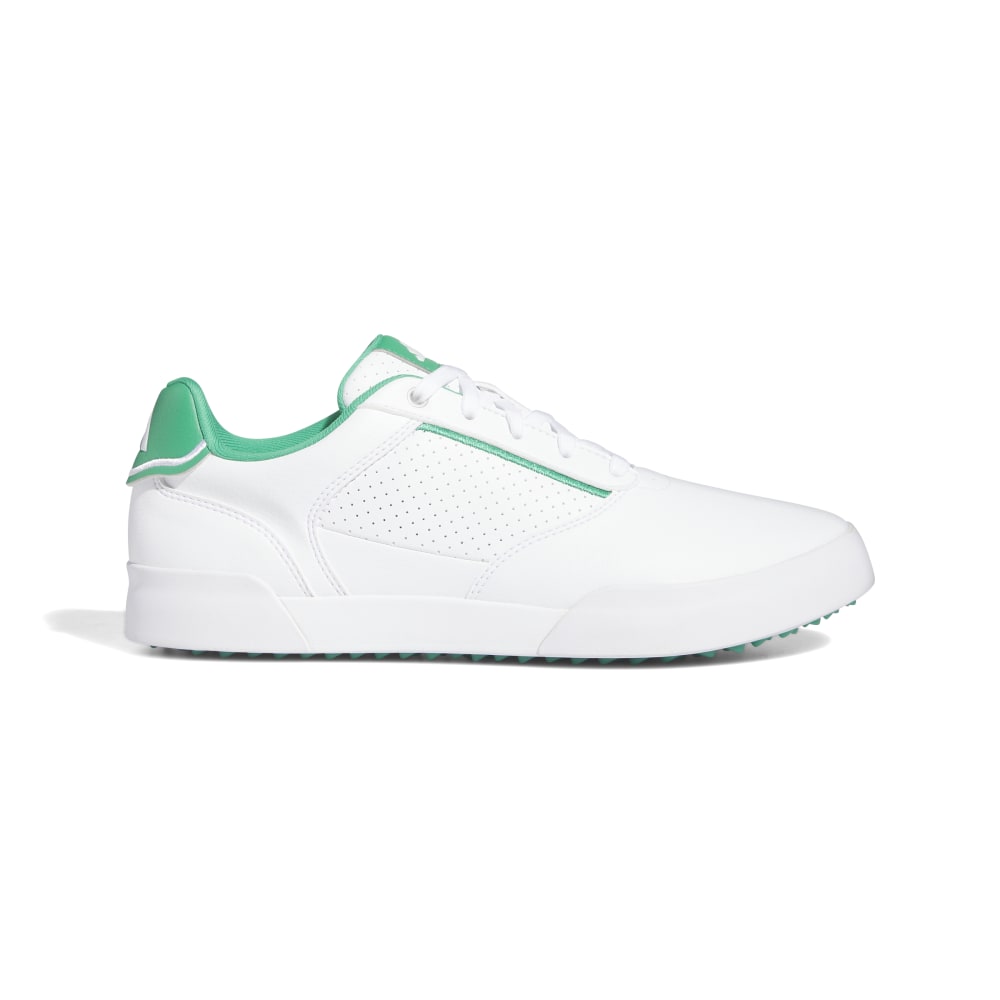 adidas Mens Retrocross Spikeless Golf Shoes White/Court Green/White