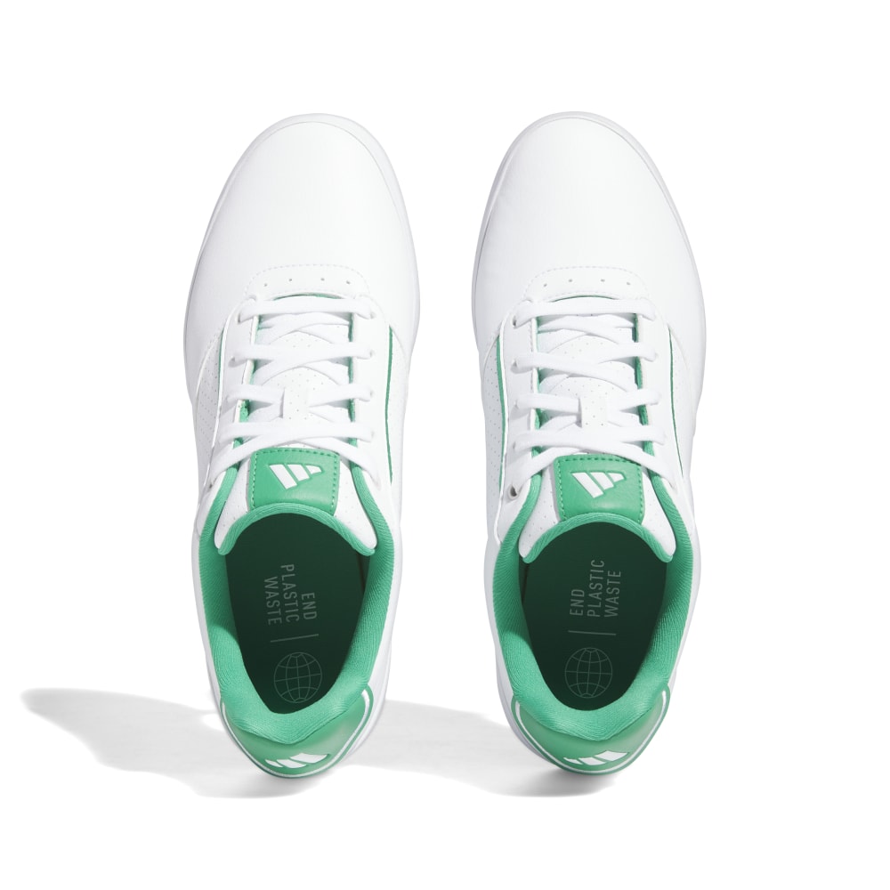 adidas Mens Retrocross Spikeless Golf Shoes White/Court Green/White